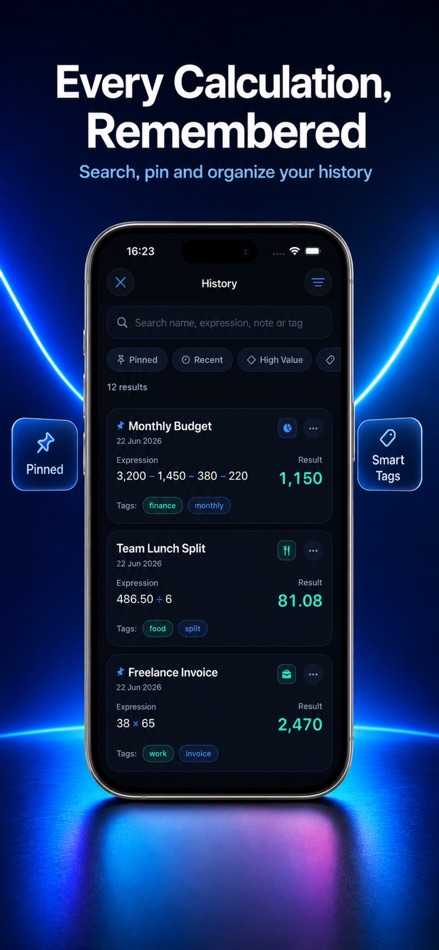 #3. iCalculator: Widget & History (iOS) Av: Tran Thi Kim Mo