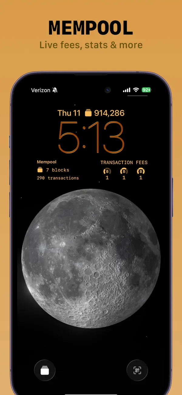 Block Screen: Bitcoin Widgets iPhone App Screenshot 3 – Finanzen