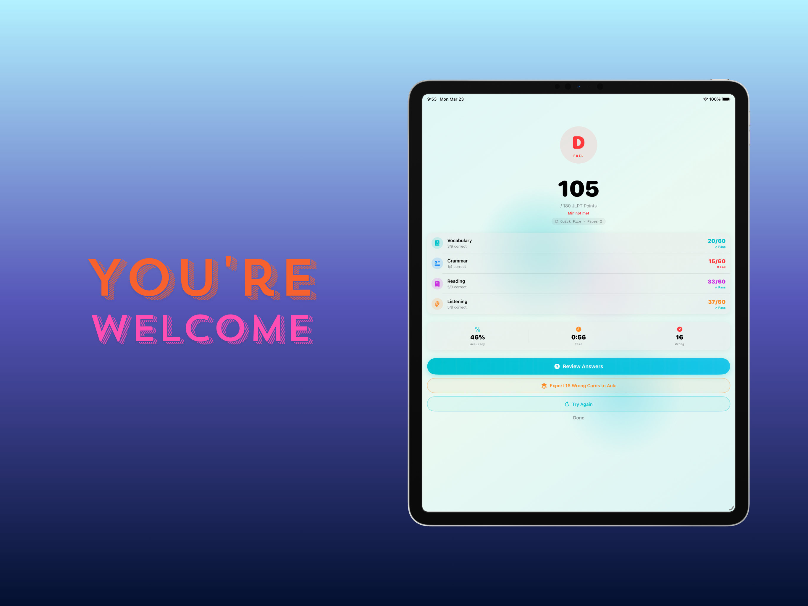 Anki N1-JLPT Test:  AI powered screenshot 14