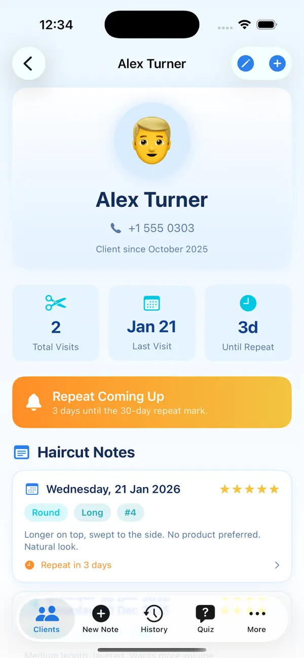 #4. Barber Notes (iOS) Podle: Amaire Does It LLC