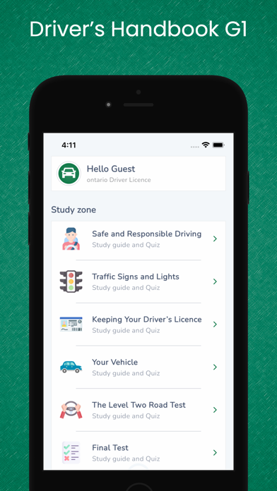 Ontario Driver Licence Class G Screenshot