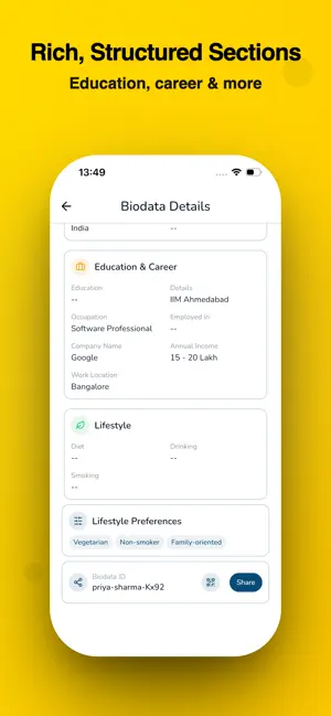 ShareLync: Biodata Maker screenshot 4