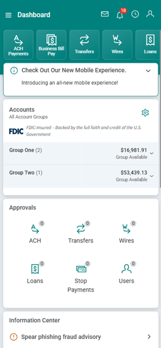 CFB Treasury Services Screenshot 1 of 3