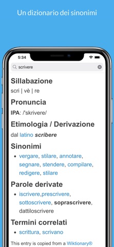 Dizionario Italiano e Sinonimi screenshot