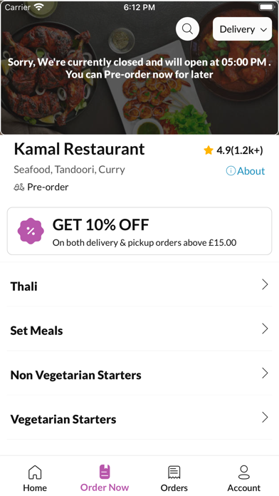 Kamal Restaurant Newcastle Screenshot