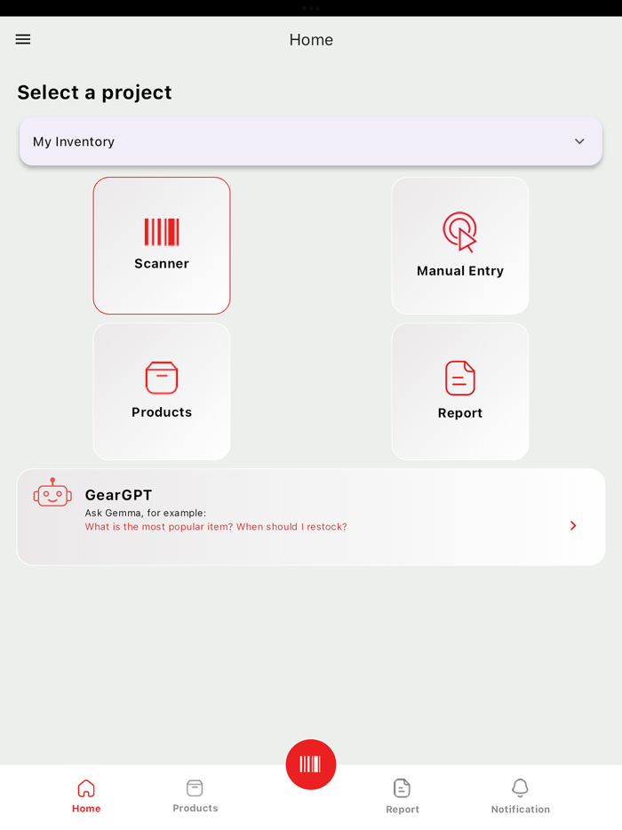 GearChain Inventory  Barcode