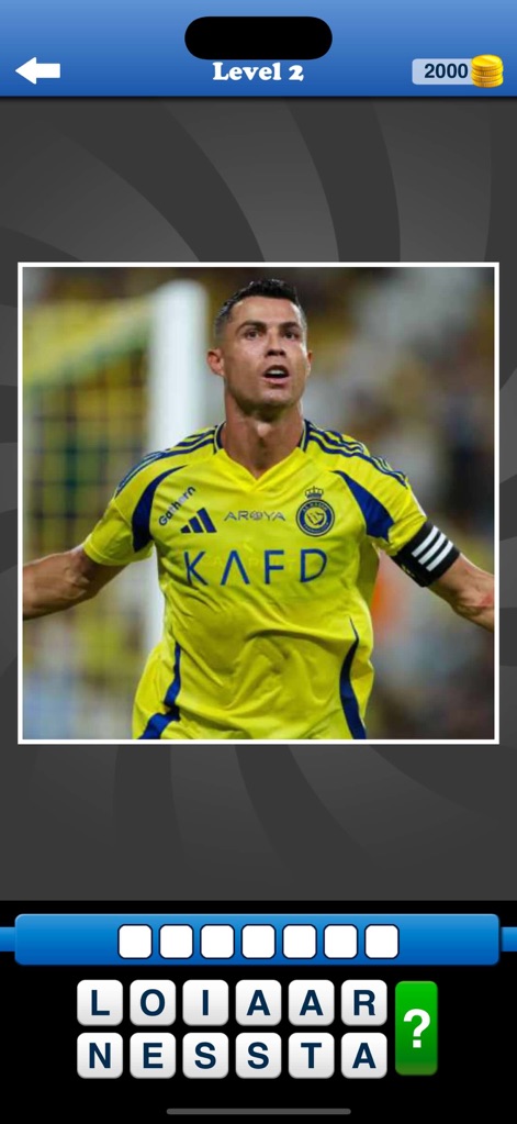 Whats the Team? Football Quiz - This tool features world-renowned players in their team's uniform, alongside the interactive guess-the-word interface.