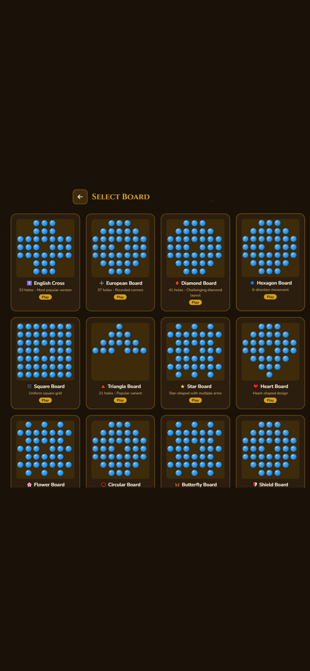 Marble Solitaire Arcade screenshot 2
