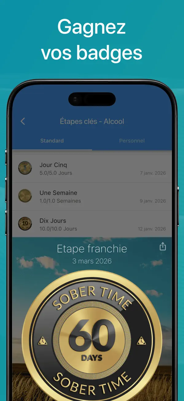 Screenshot #3 pour Sober Time - Compteur sobriété