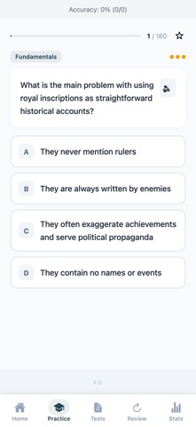 Ancient History Facts Quiz iPhone screenshot