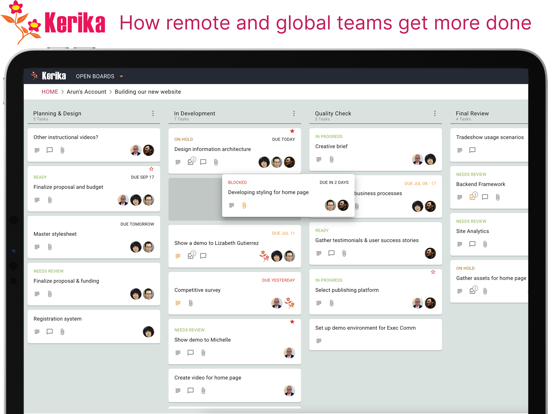 Kerika iPad screenshot 9 - Productivity app