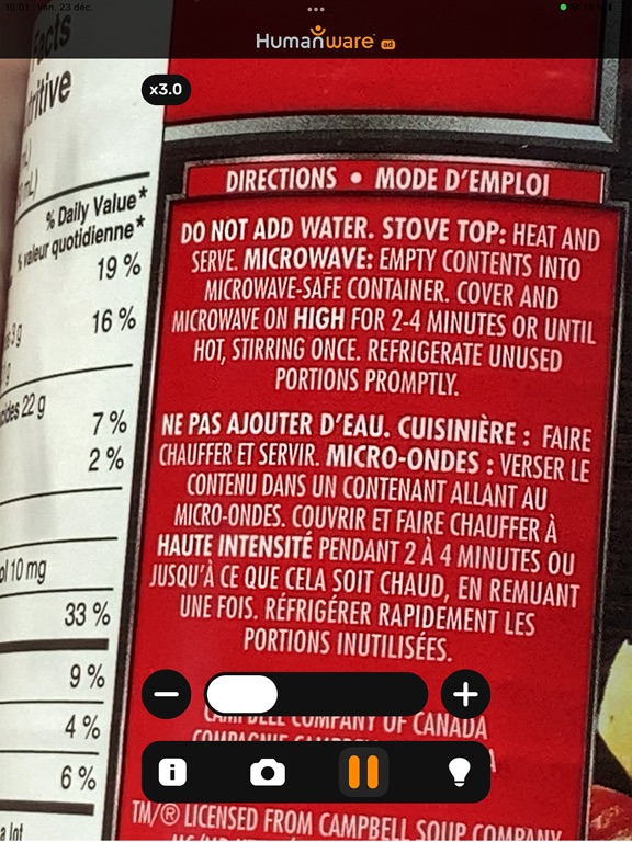 HumanWare explorē Magnifier iPad screenshot 3 - Health & Fitness app