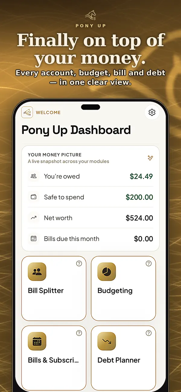 Screenshot #1 pour Pony Up: Split & Budget