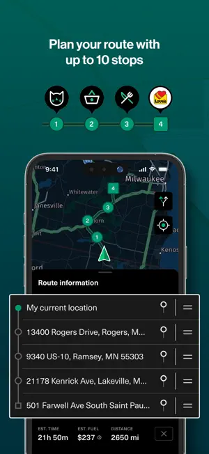 Route One Go: Truck Navigation screenshot 2