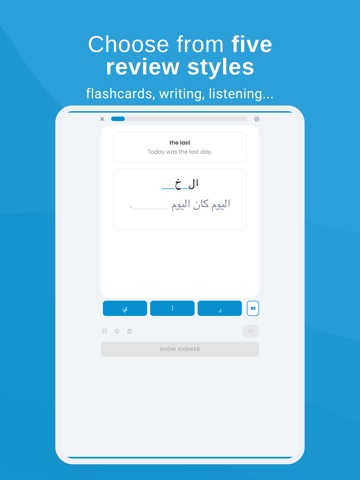 Frazely - language learning iPad screenshot