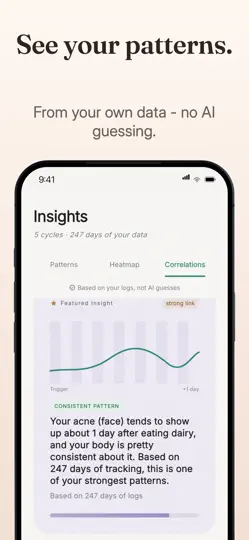 Screenshot von PMOS Vera: PCOS Tracker auf dem iPhone 3