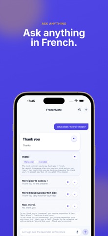 FrenchMate: AI French Tutor iPhone screenshot