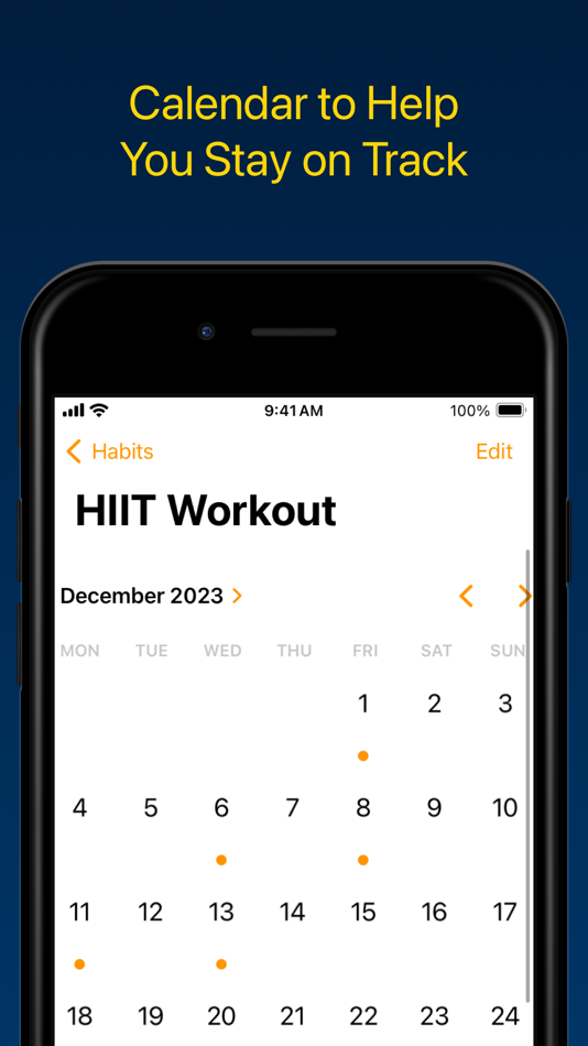 #5. Habit Tracker Log With Widgets (iOS) 由: Yauhen Bahdanovich