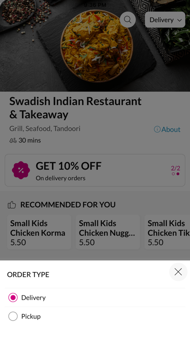 Swadish Indian Restaurant Screenshot