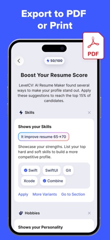 LevelCV: AI Resume Maker Screenshot 5 of 6
