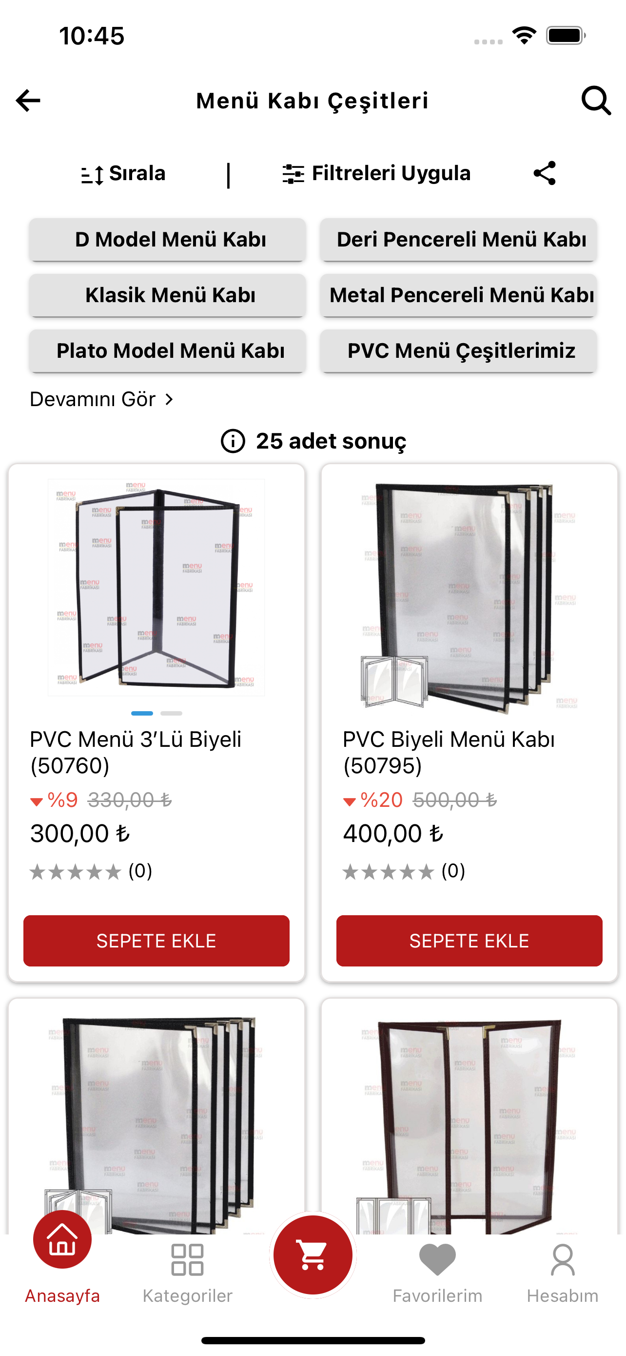 Menü Fabrikası