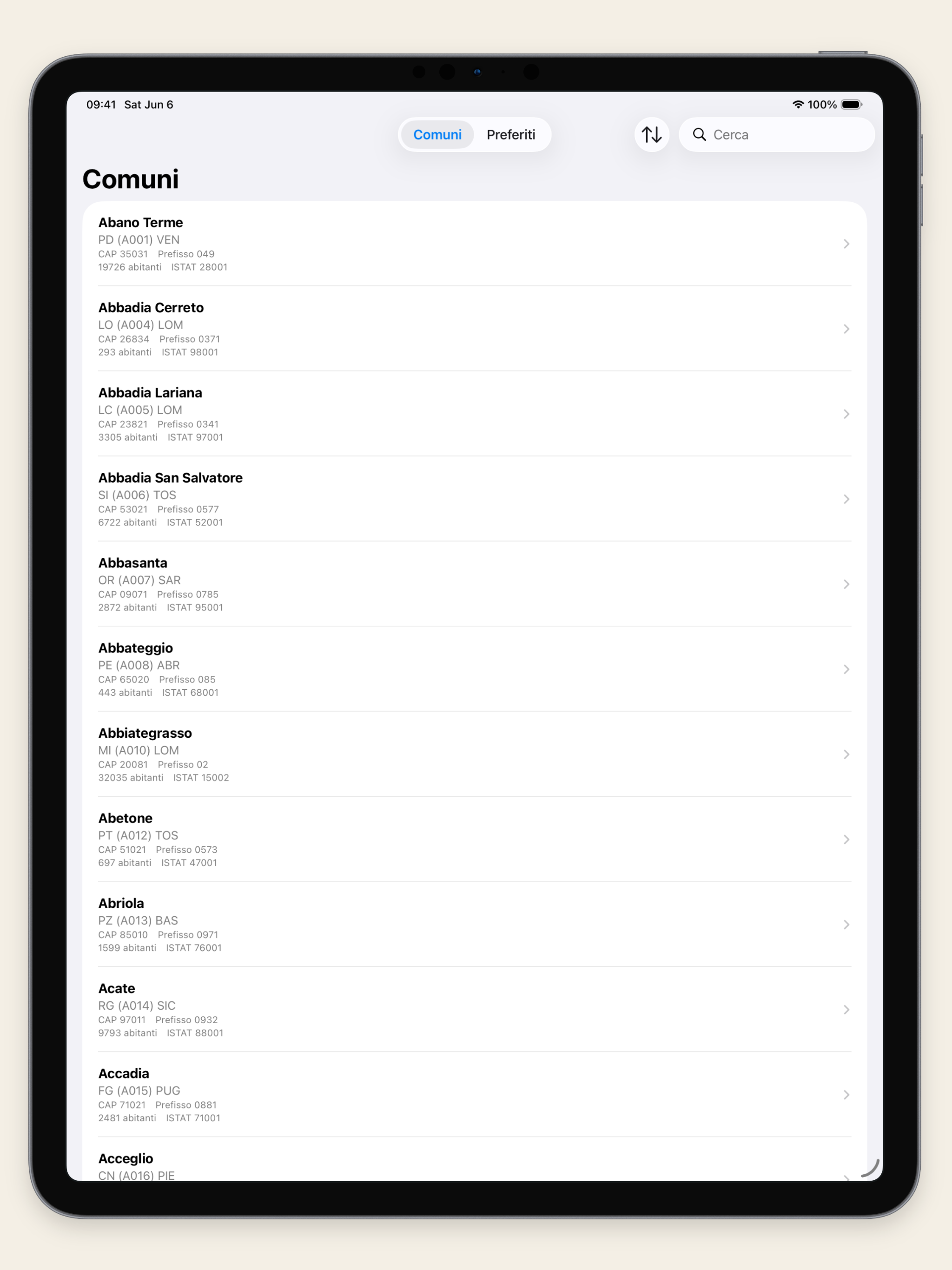 Comuni+ screenshot 5