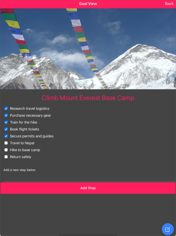 Goal Planner Steps to Success