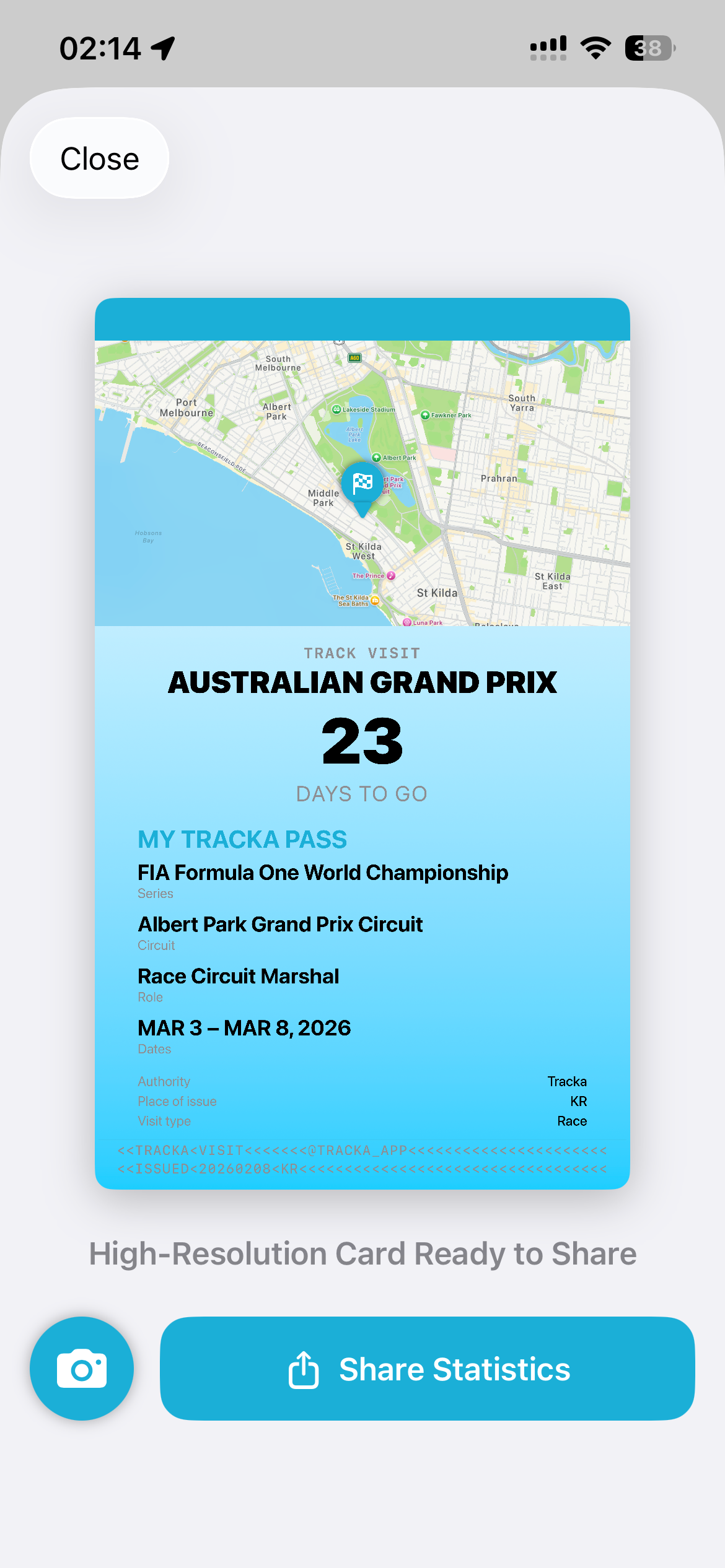Tracka - Motorsport Visit Log screenshot 3