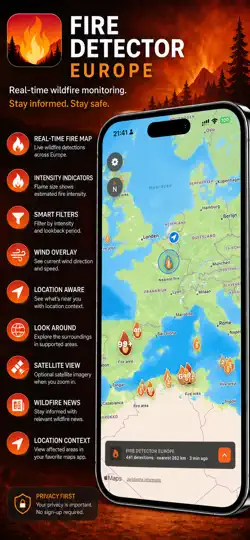 Screenshot von Fire Detector Europe auf dem iPhone 1