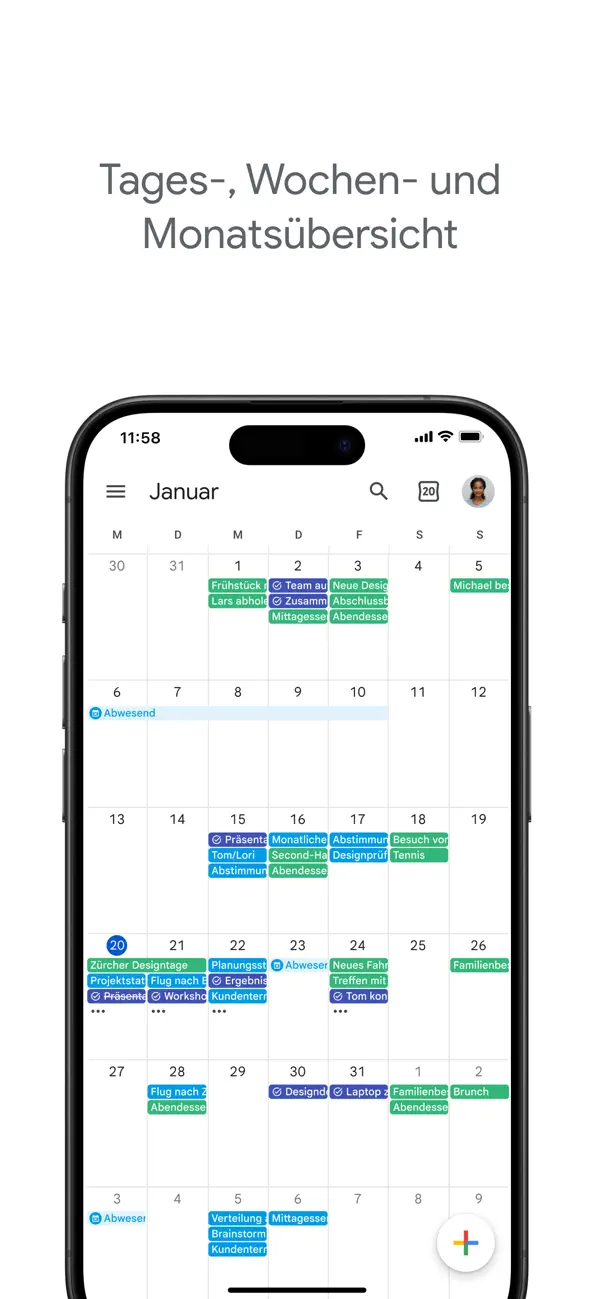 Google Kalender iPhone App Screenshot 5 – Produktivität