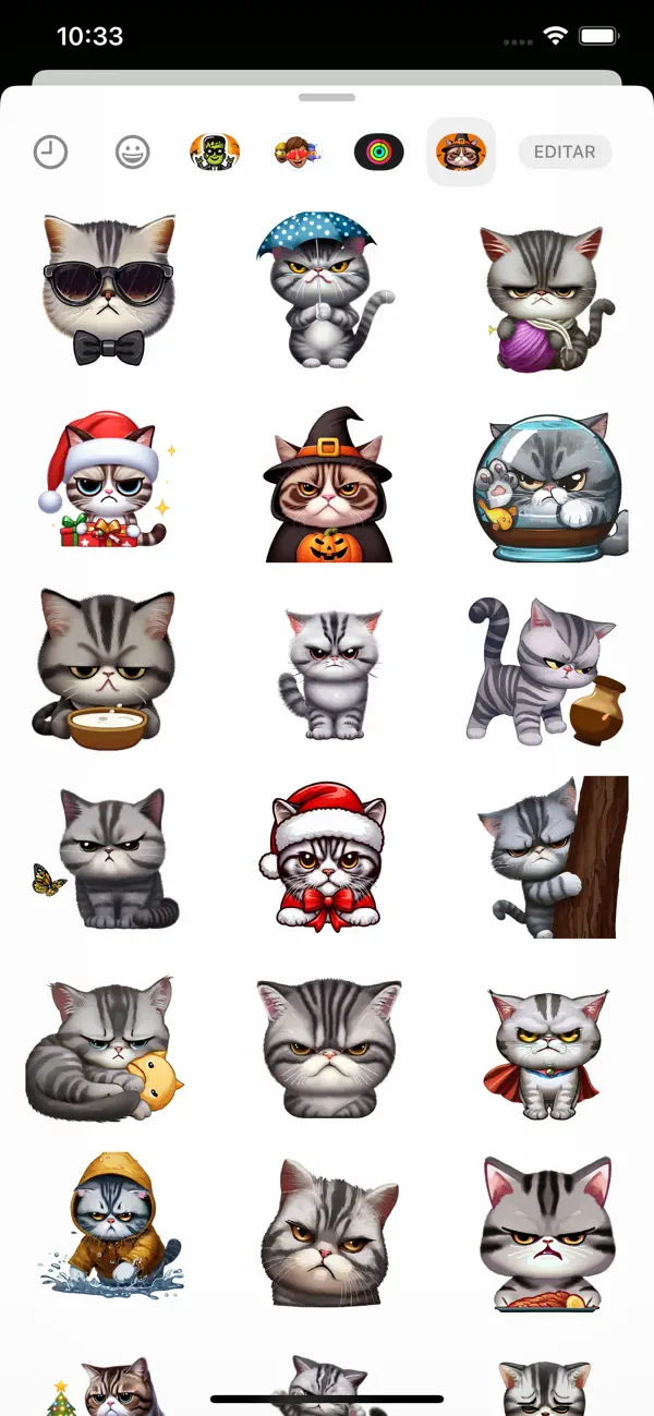 Screenshot #1 pour Grumpy Cats Shorthair Stickers