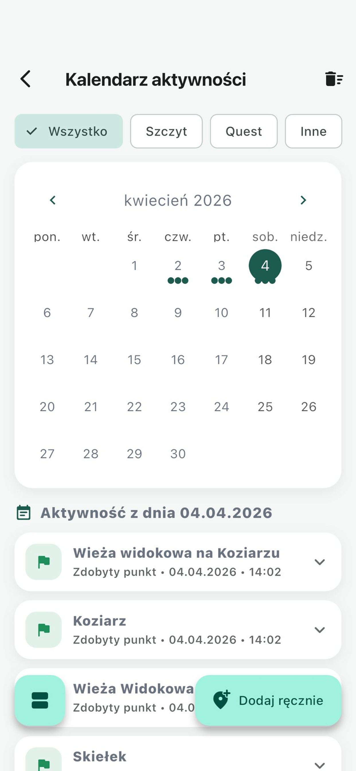 SummitGo: Szczyty i questy