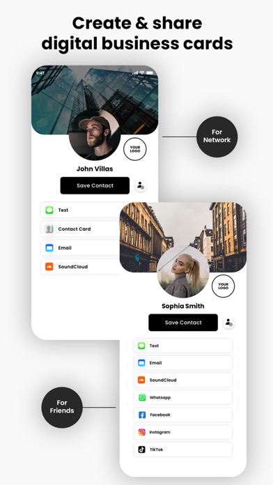 Digital Business Card Maker. Screenshot