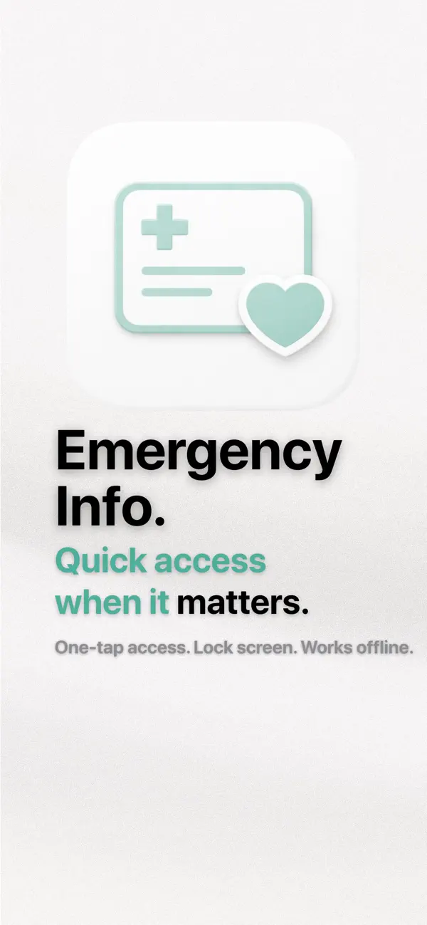 Screenshot #1 pour Family Emergency Card: ICE ID