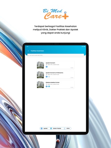 BiMedCare+ iPad screenshot 2