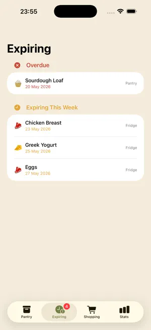 Larder Pantry Tracker screenshot 2