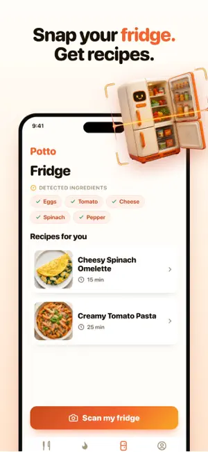 Potto: Meal Planner & Recipes iPhone screenshot 2