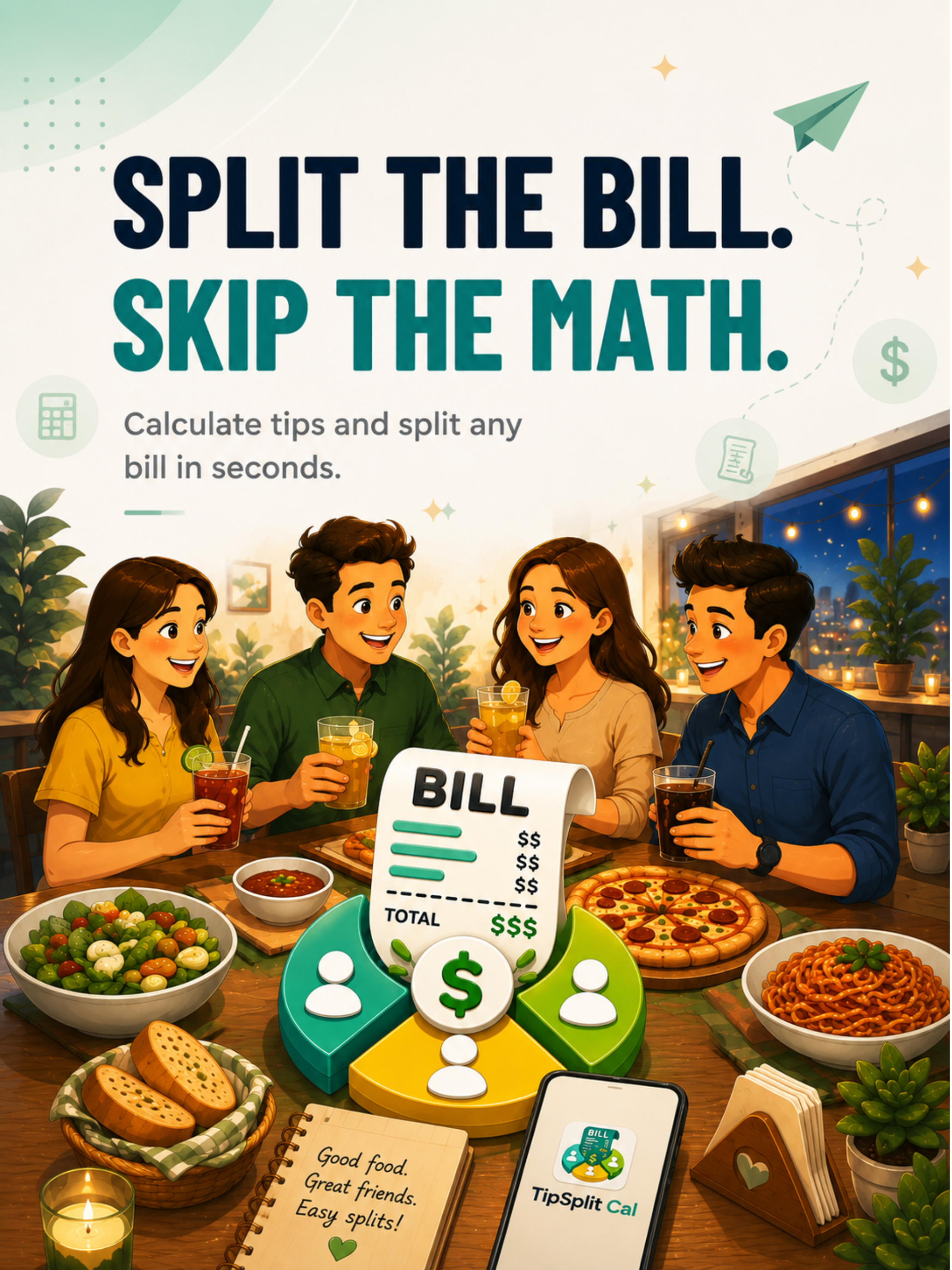 TipSplit Cal: Bill Splitter screenshot 9