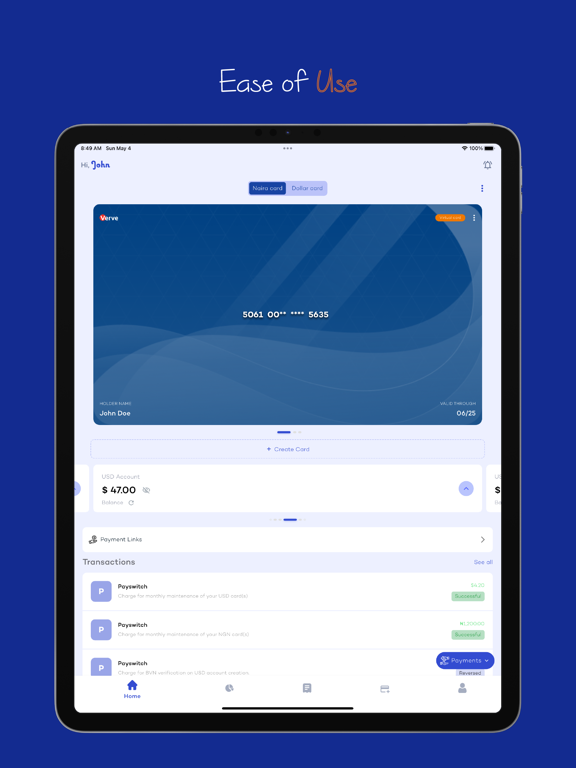 Payswitch iPad screenshot 2 - Finance app