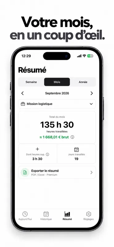 HORA – Heures de travail screenshot 2 of 5