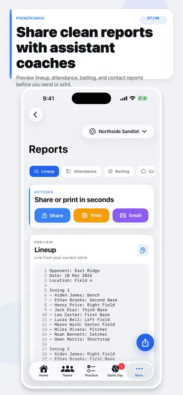 PocketCoach Team Manager screenshot 6 of 7