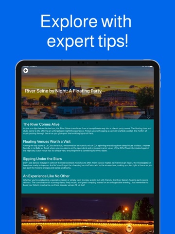 Paris Travel Guide . iPad screenshot
