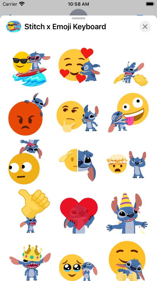 #2. Stitch x Emoji Keyboard (iOS) By: Disney