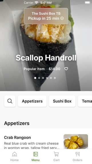 The Sushi Box TB iPhone screenshot 2 - Food & Drink app