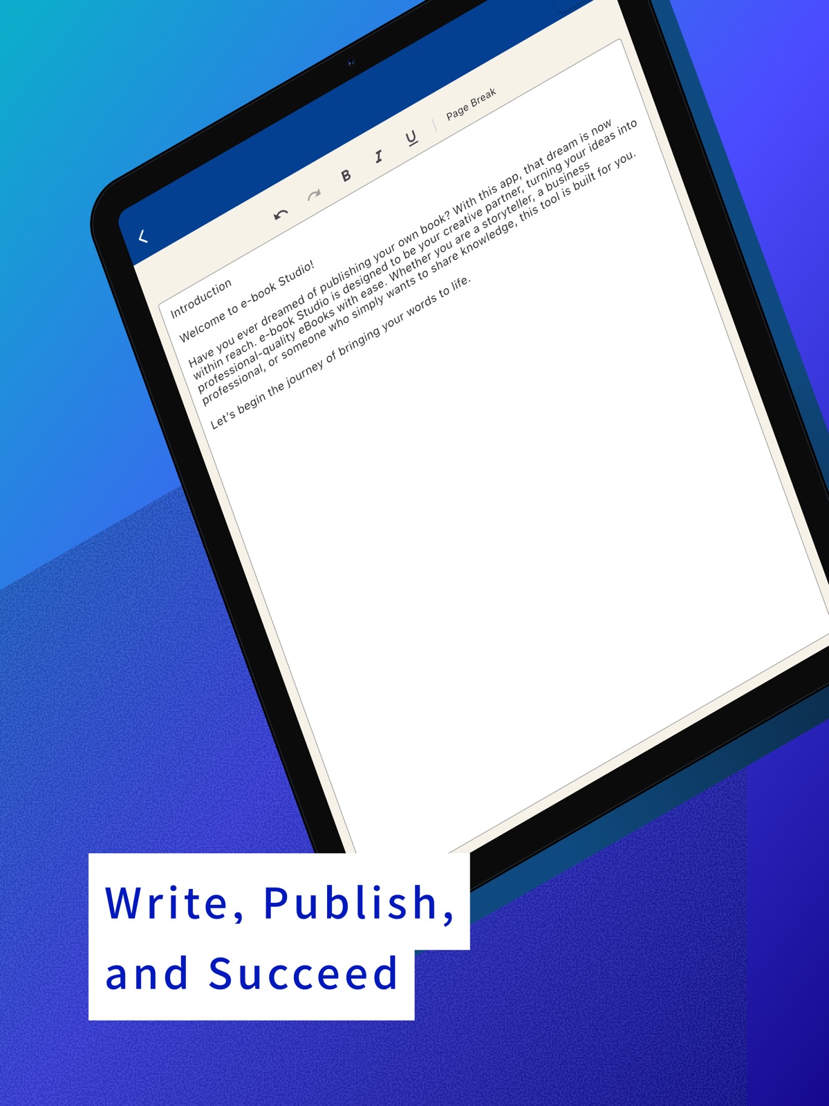 eBook Studio: Create & Publish ipad screenshot 2