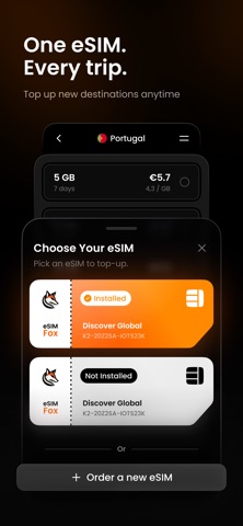 eSIMFOX: Travel eSIM Data Screenshot 5 of 7
