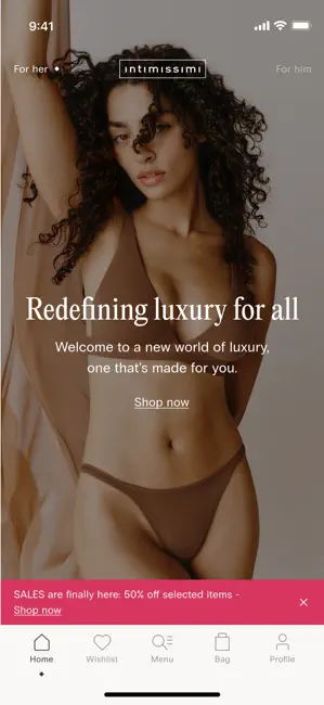 Intimissimi & IUMAN iPhone screenshot 1