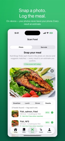 NutriSnap: Calorie Tracker iPhone screenshot