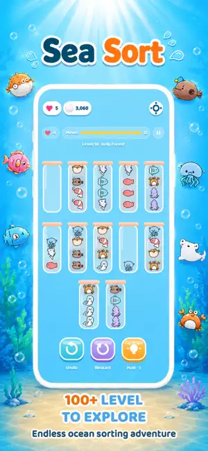 Sea Sort: Water Color Puzzle screenshot 2