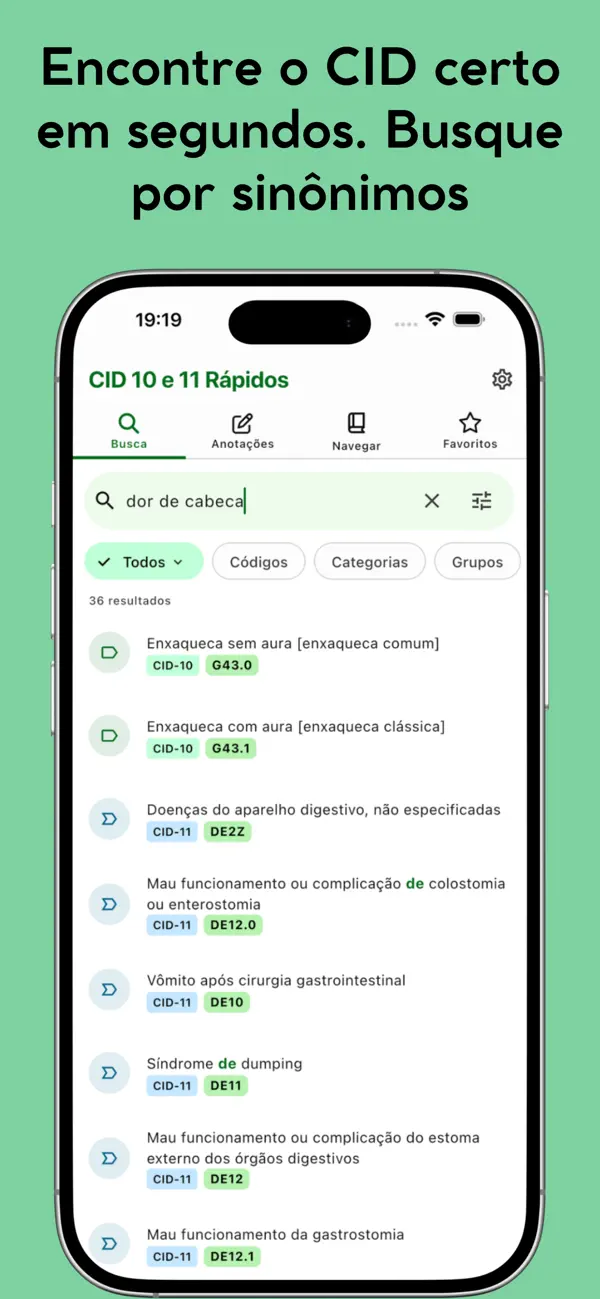 Screenshot #1 pour CID-10 e CID-11 Rápidos